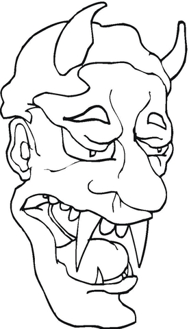 Sad Demon  Coloring Page